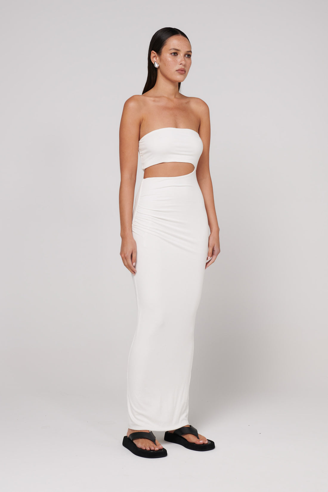 BAYSE - IZARA SHAYE MIDI - WHITE