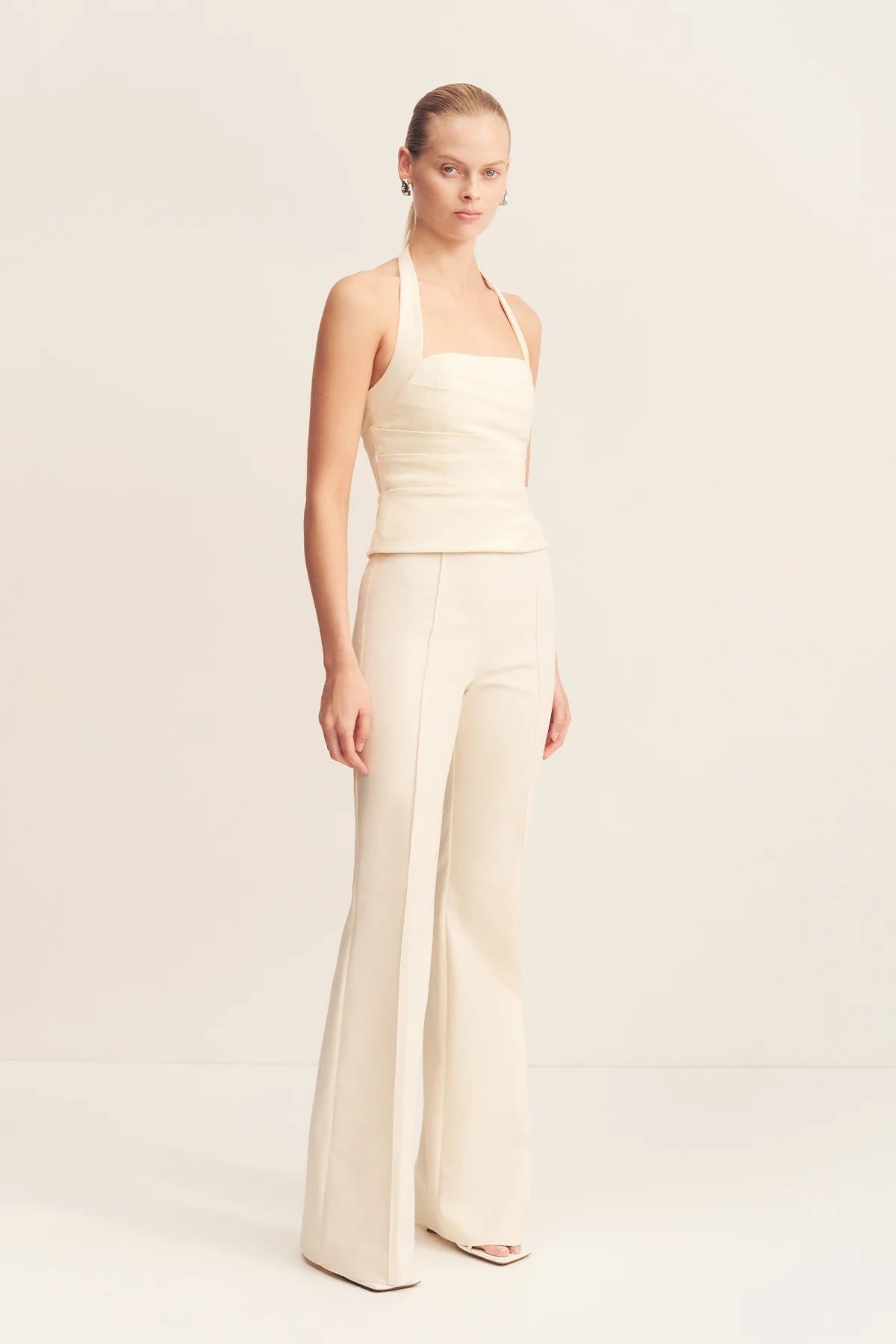 SHONA JOY - LANI HALTER TOP - RICE