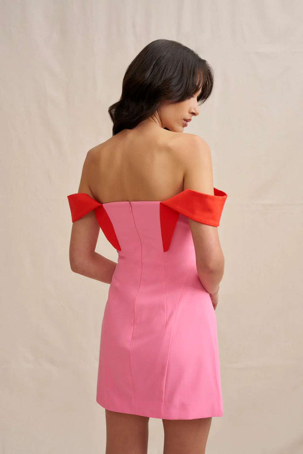 BY JOHNNY - CLEO MINI DRESS - RED PINK