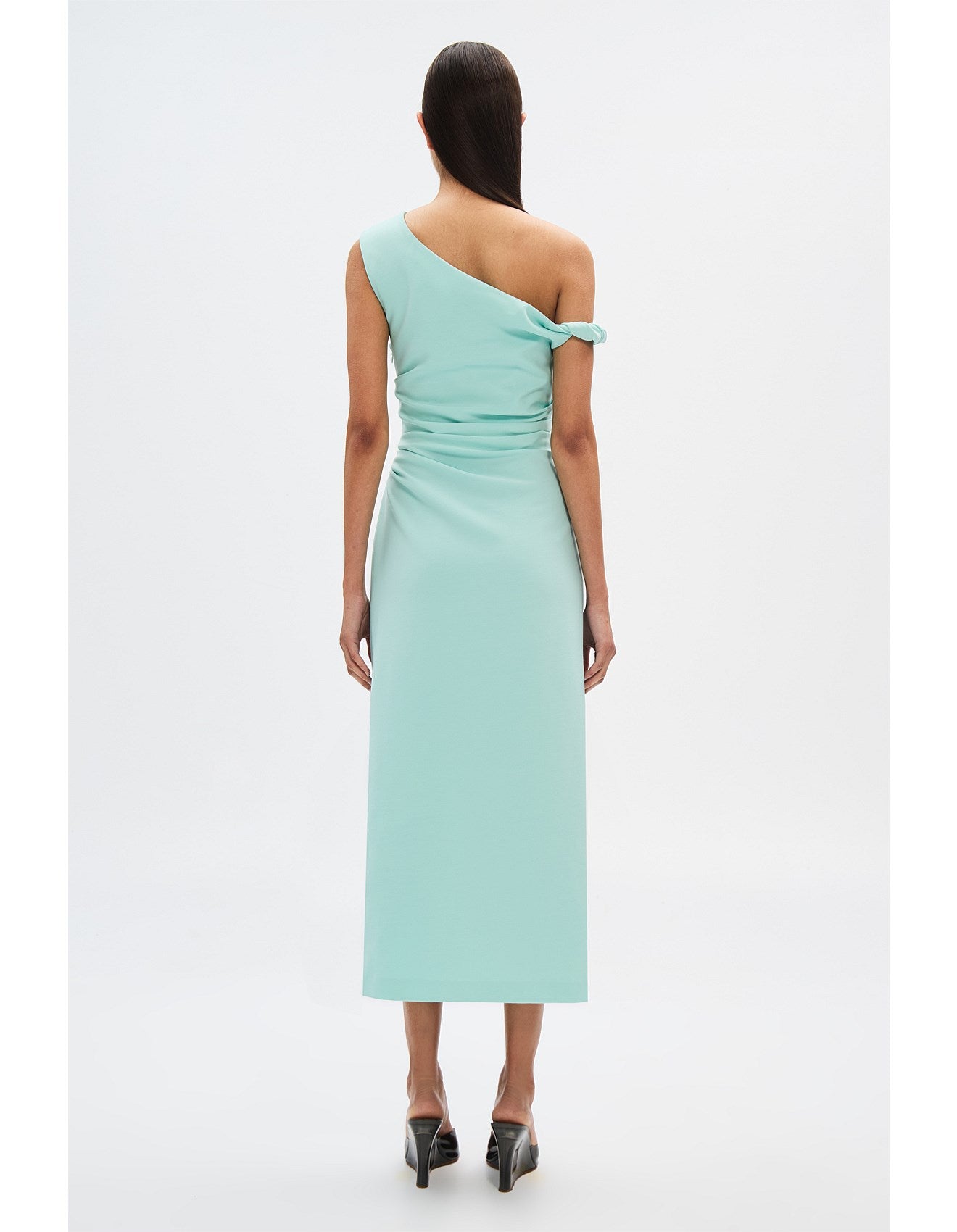 MISHA - GAIA TWILL DRESS - PALE AQUA