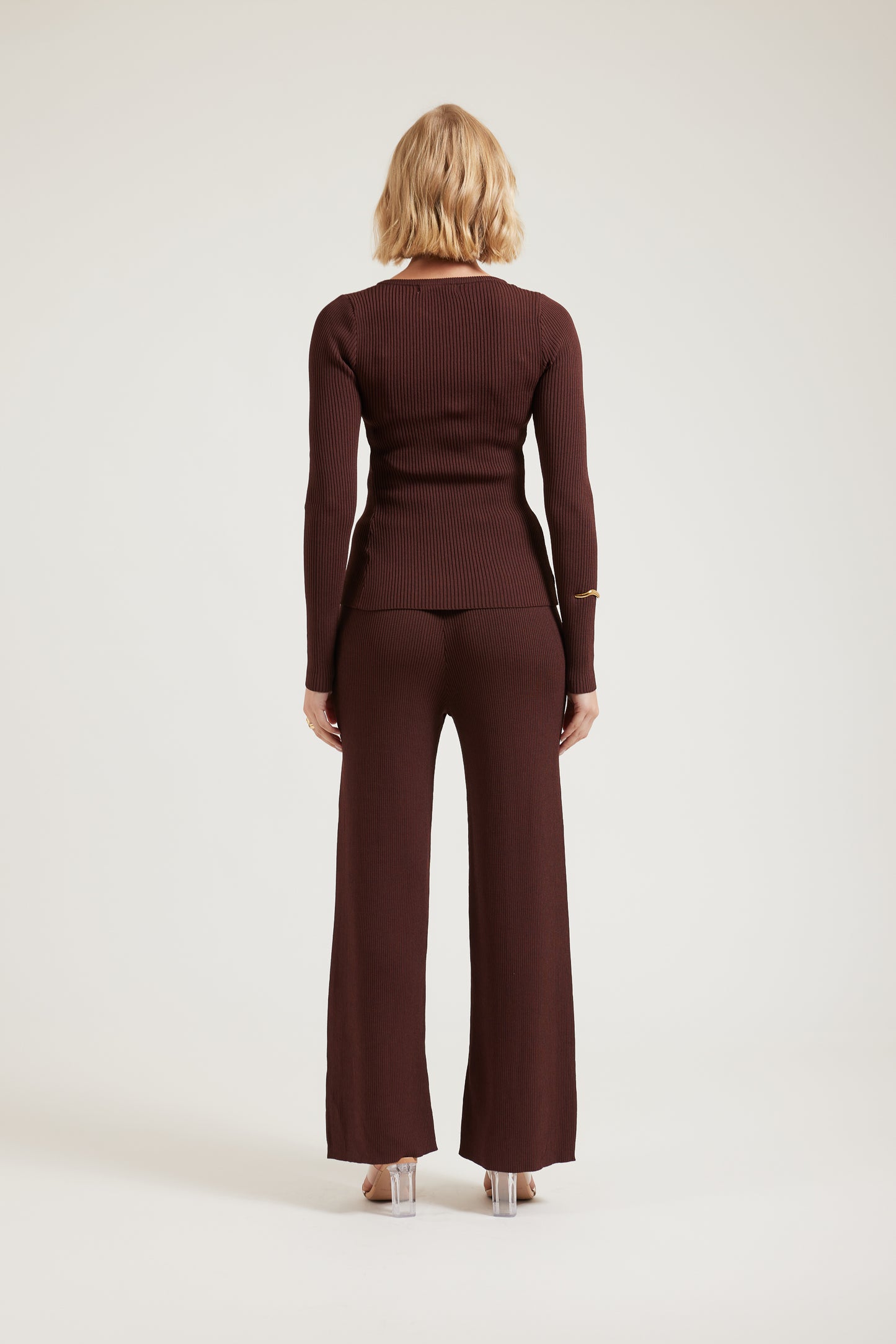 BELLA LOUNGE KNIT SET - CHOCOLATE