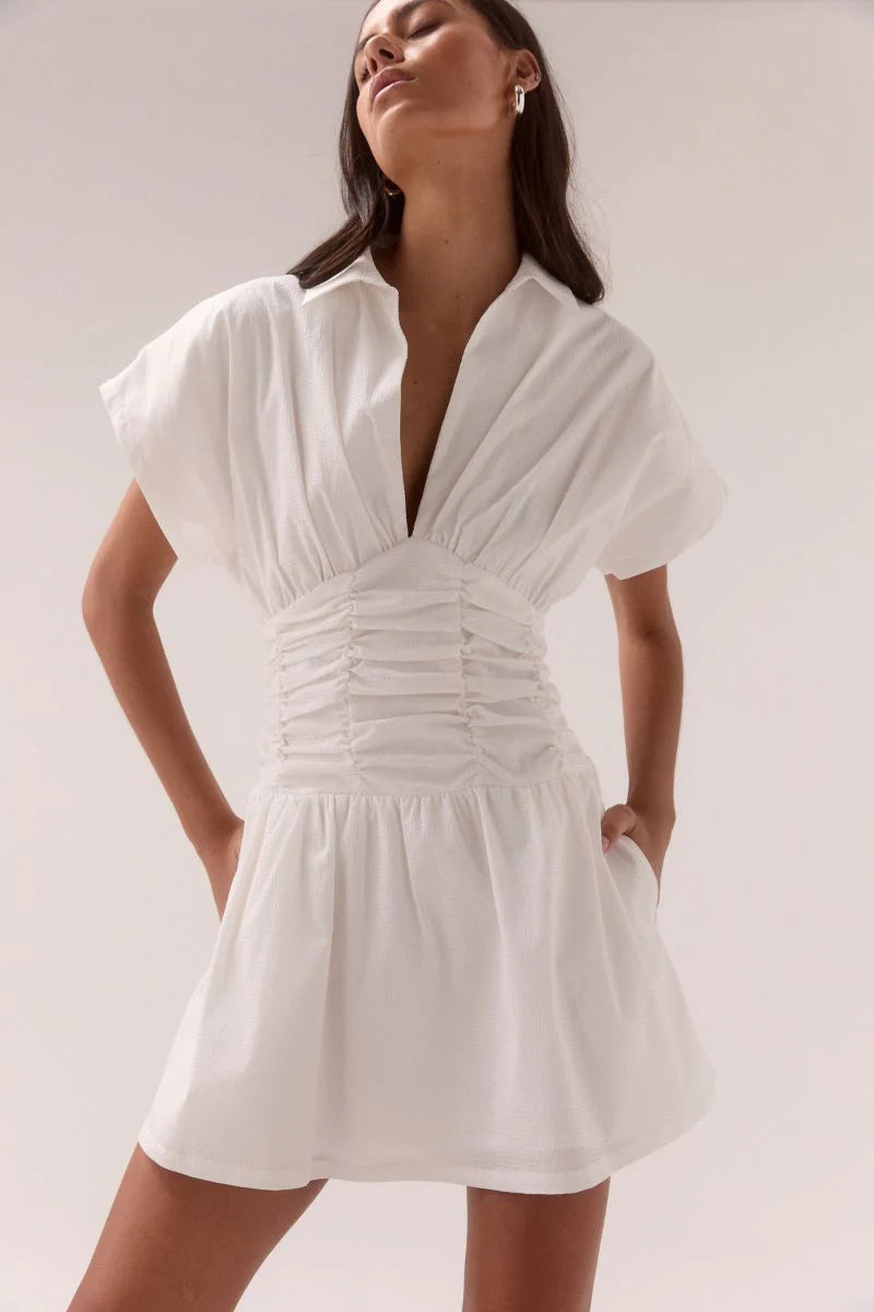 SOVERE - STELLAR MINI DRESS - CHALK