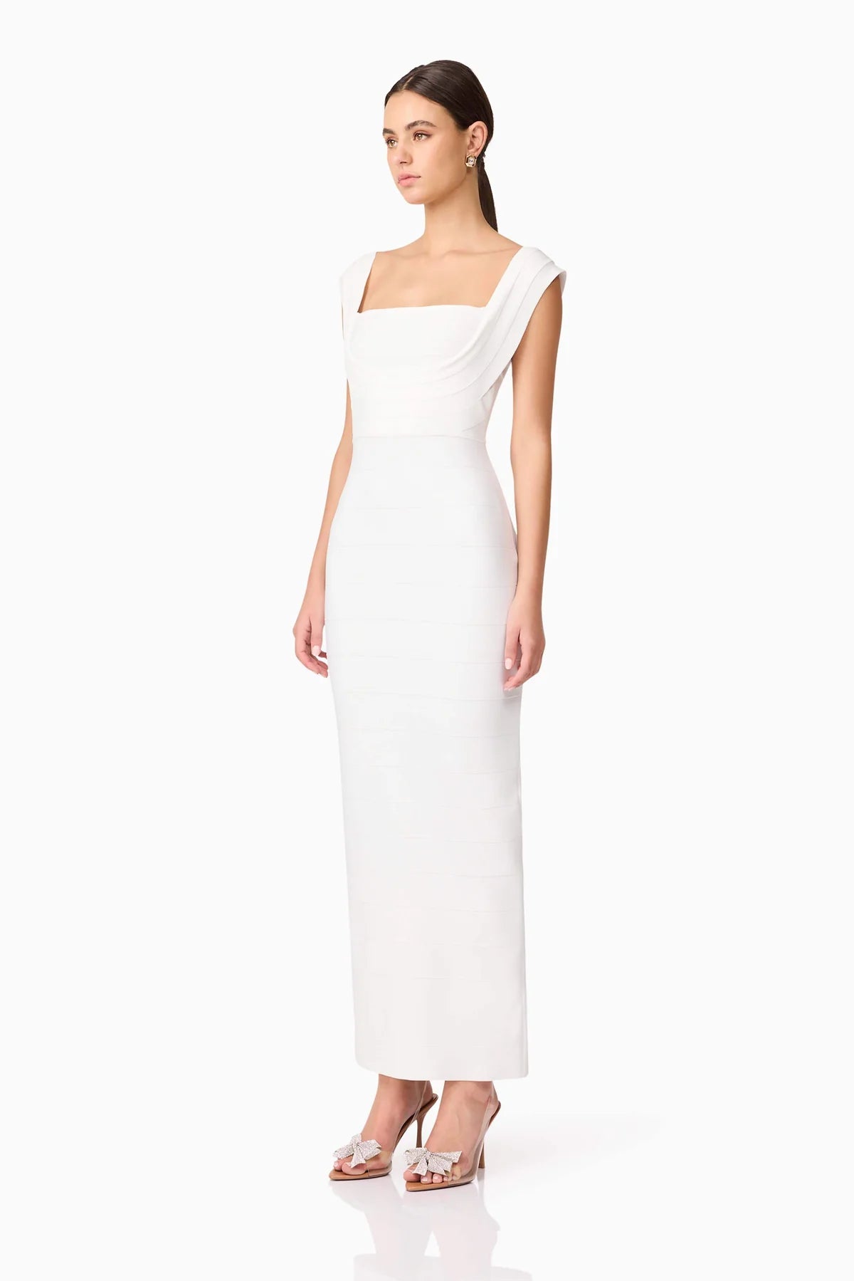 ELLIAT - FIONA FITTED MAXI DRESS - WHITE