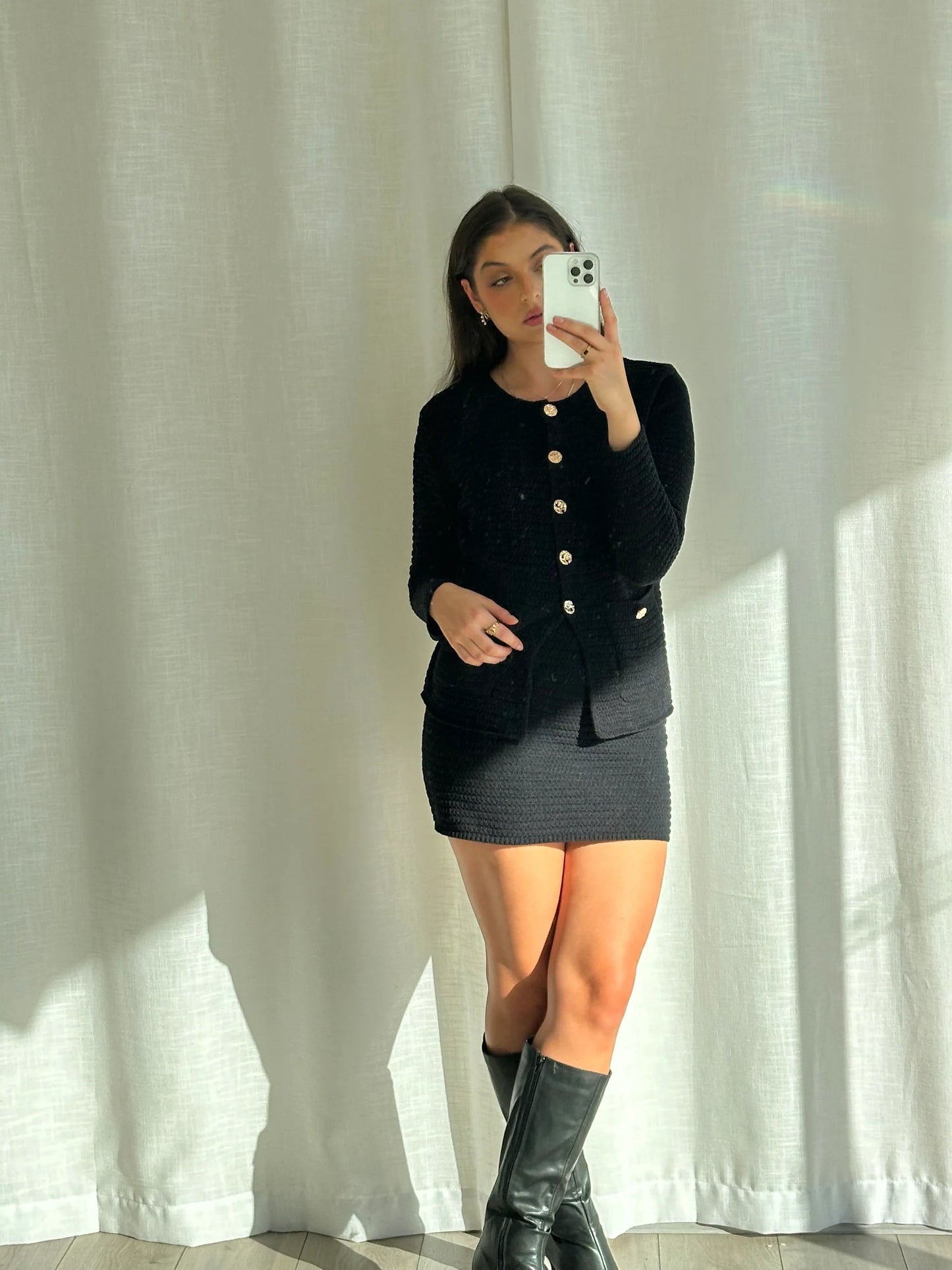 MIMI KNIT SET - BLACK