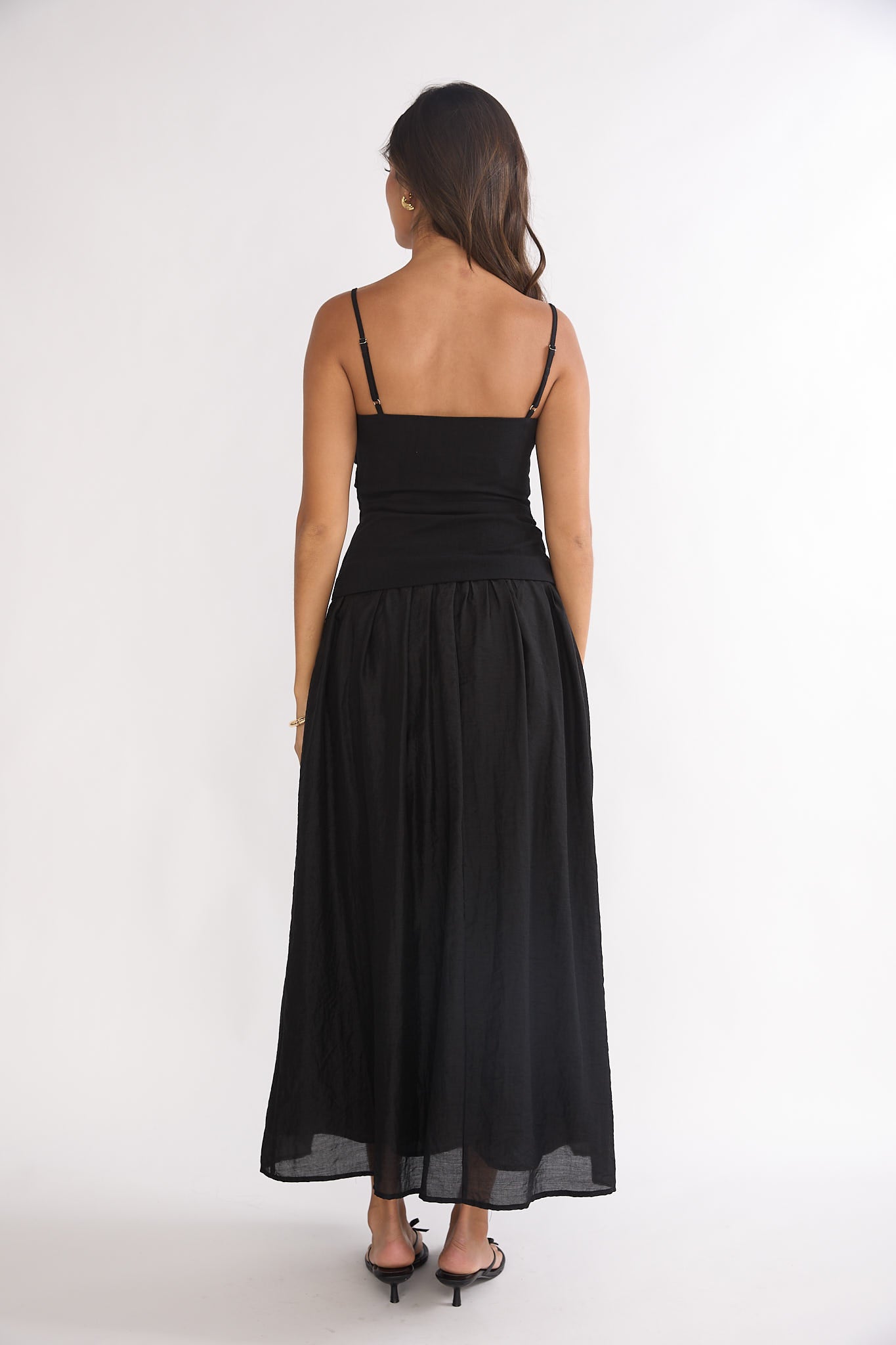 MARCY MIDI DRESS - BLACK