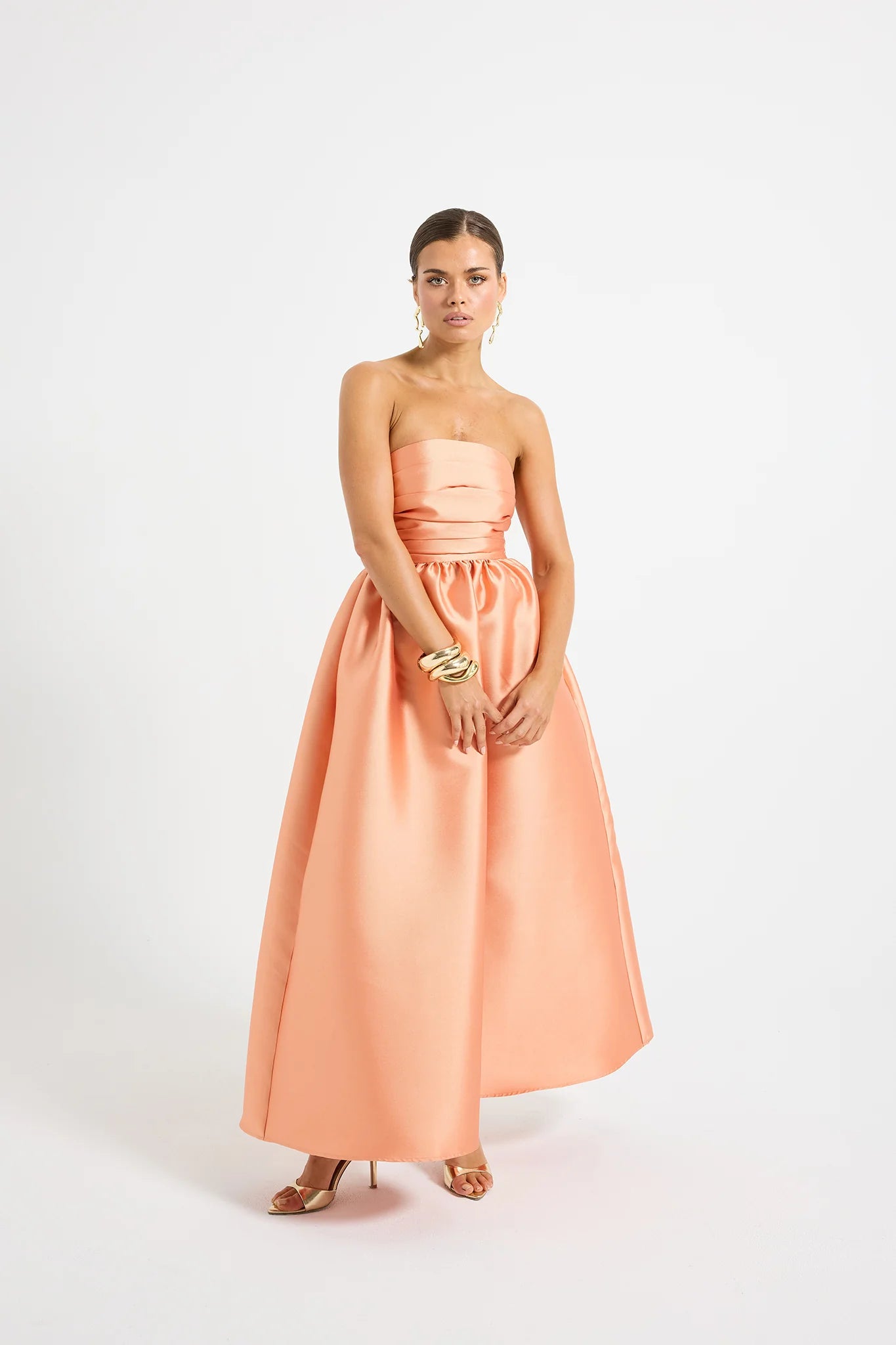 PASDUCHAS - PIPPA STRAPLESS MIDI - SUNSET