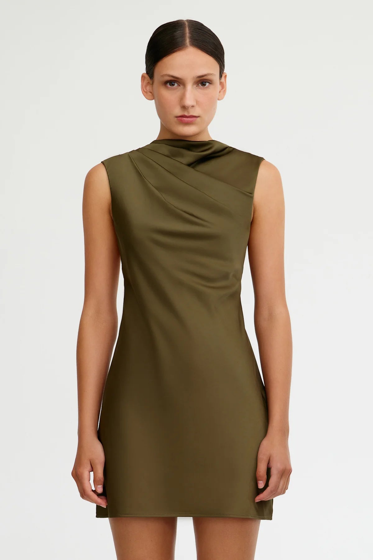 SIGNIFICANT OTHER - ANNABEL BIAS MINI DRESS - OLIVE