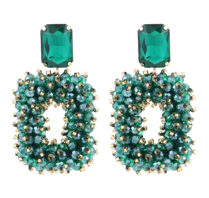 JAIDA EARRINGS - GREEN