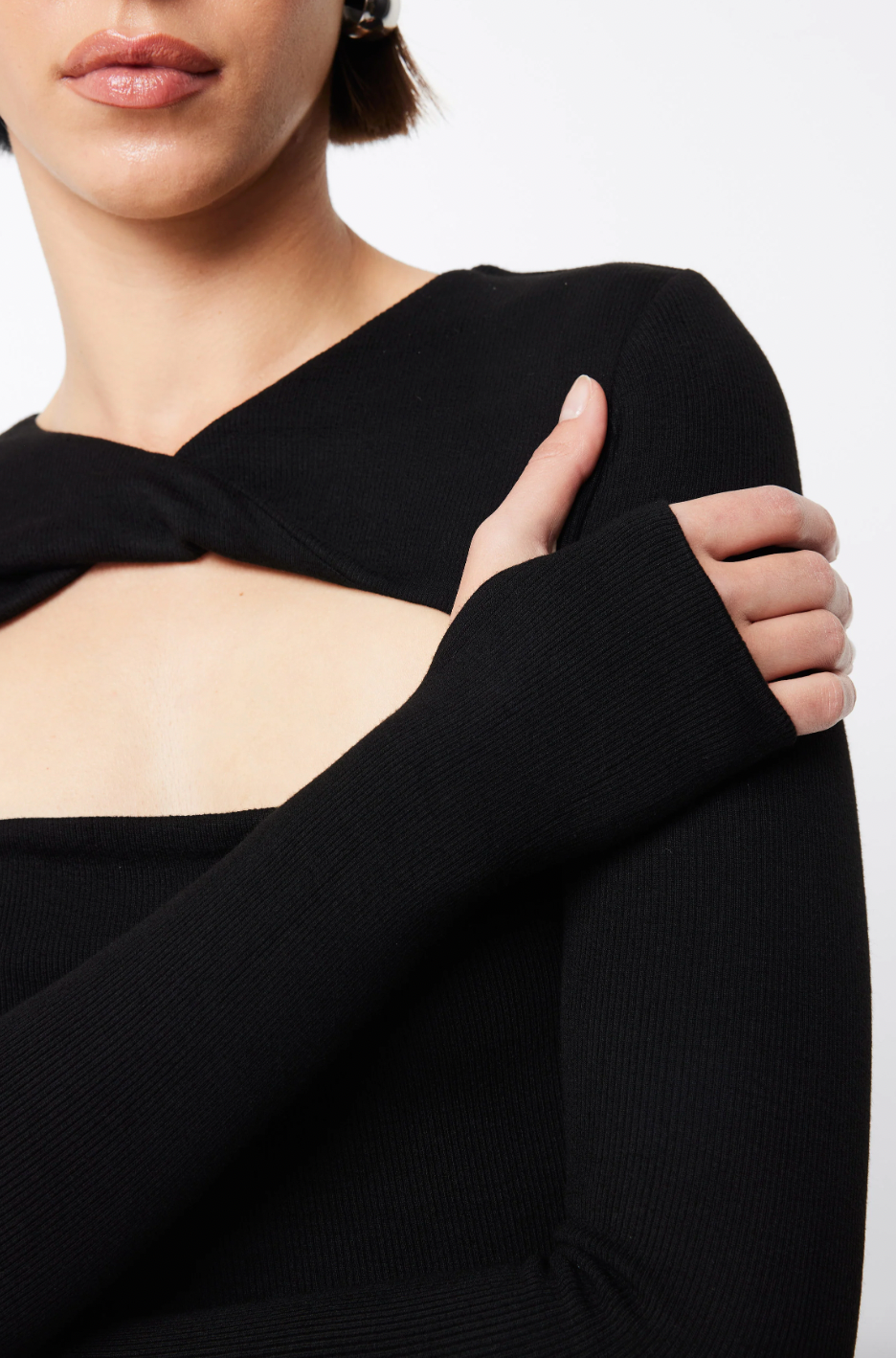 MOSSMAN - NOLITA TOP - BLACK