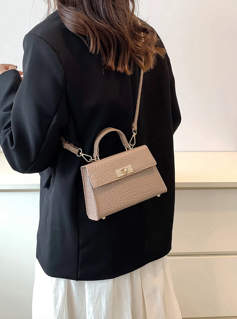 SIENNA HANDLE BAG - NUDE