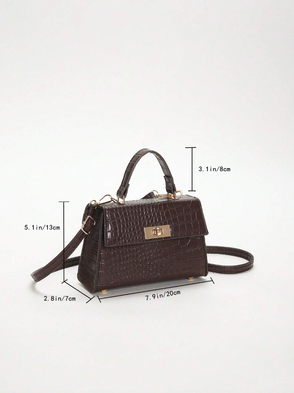 SIENNA HANDLE BAG - BROWN