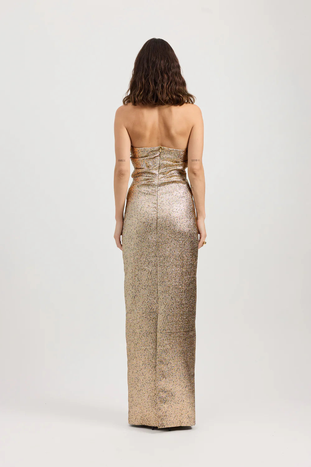 TOJHA - TACOMA DRESS - METALLIC CHAMPAGNE