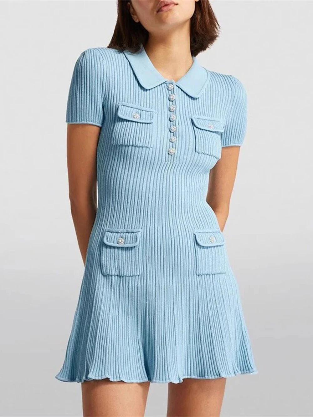 NADEEN MINI DRESS - SKY BLUE