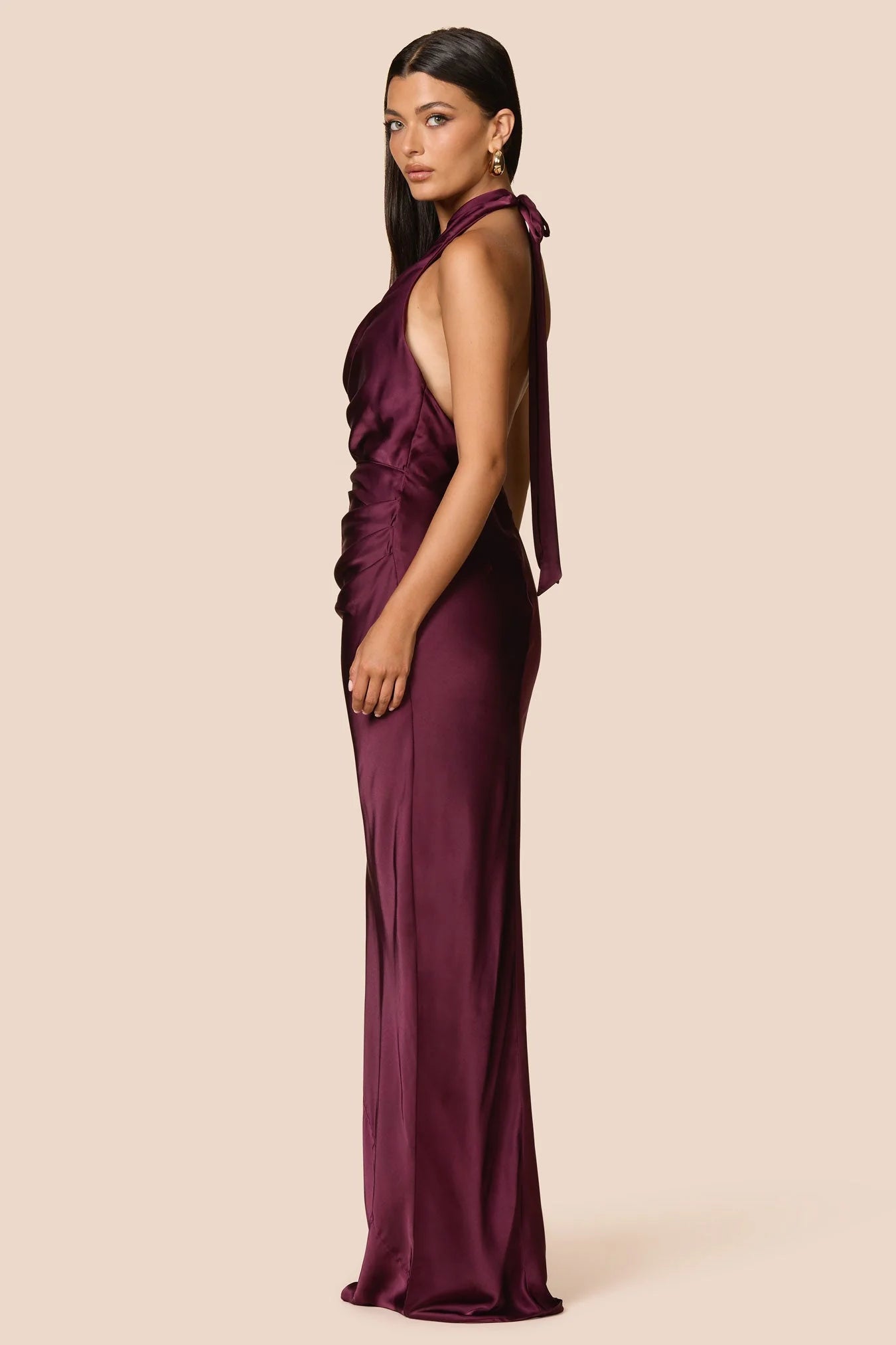 NOOKIE - PENELOPE DRAPED GOWN - MULBERY