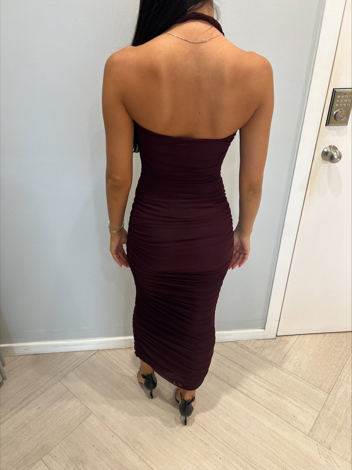 TAYLOR MIDI DRESS - PLUM