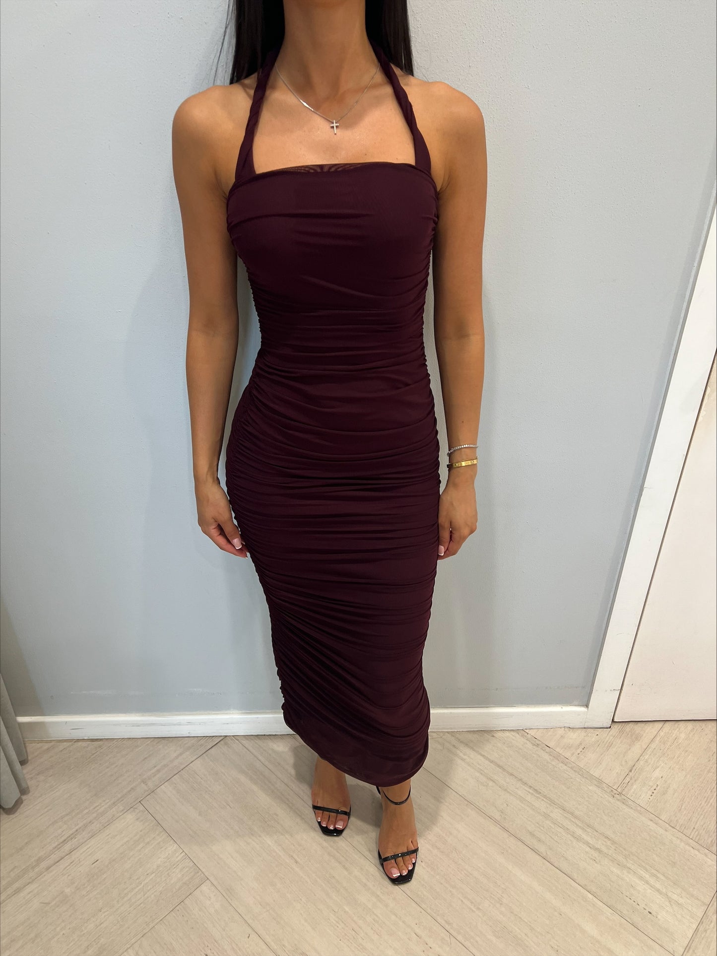 TAYLOR MIDI DRESS - PLUM