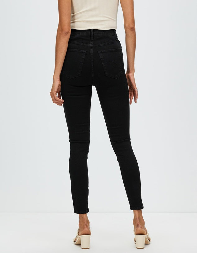 NOBODY DENIM - SIREN SKINNY ANKLE JEANS - POWER BLACK