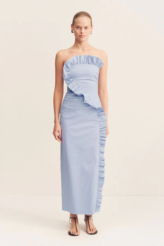 SHONA JOY - CAMPBELL MIDI DRESS - CORNFLOWER BLUE