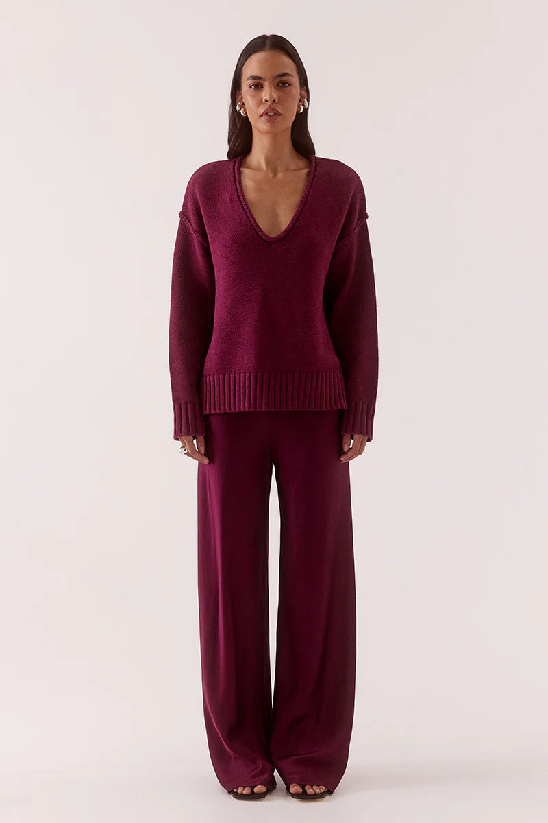 SOVERE - BLAKE BIAS PANT - BLACKBERRY