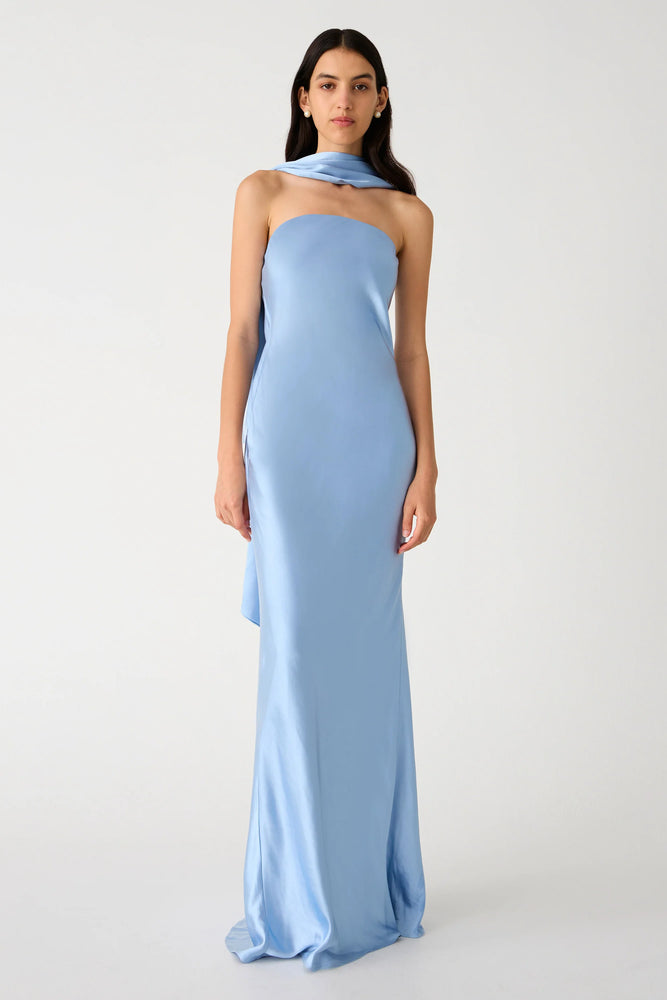 Misha Embellished Bust Midi Dress White - Main Image