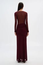 MISHA - THE ABELIA MESH DRESS - BERRY