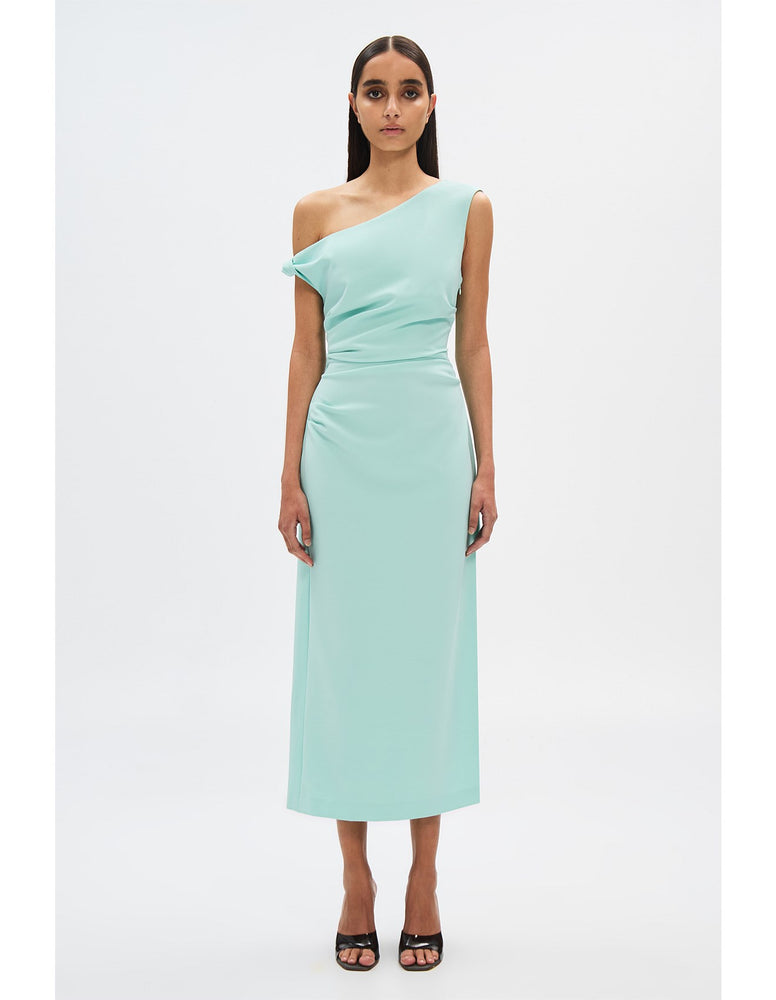 MISHA - GAIA TWILL DRESS - PALE AQUA