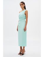 MISHA - GAIA TWILL DRESS - PALE AQUA