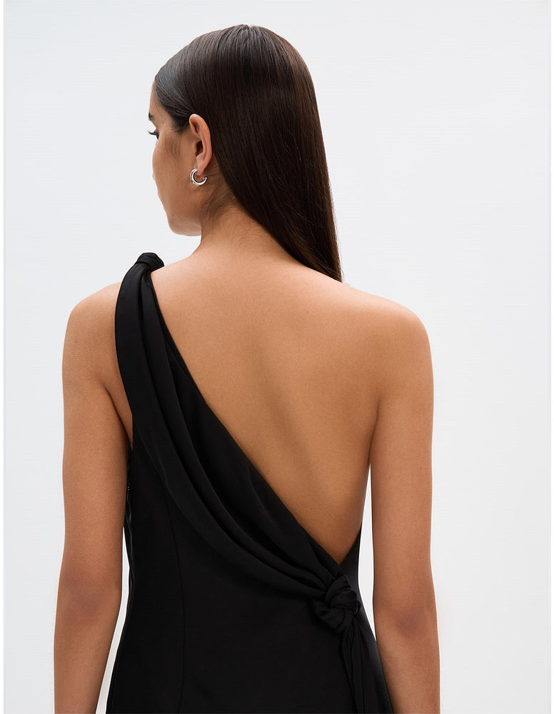 MISHA - THE JULIANNA SATIN MINI DRESS - BLACK