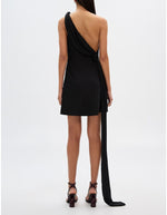 MISHA - THE JULIANNA SATIN MINI DRESS - BLACK