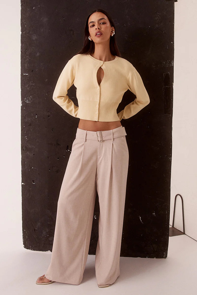 SOVERE - ALANI CARDIGAN - CUSTARD