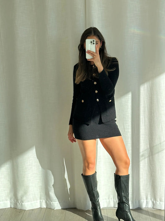 MIMI KNIT SET - BLACK