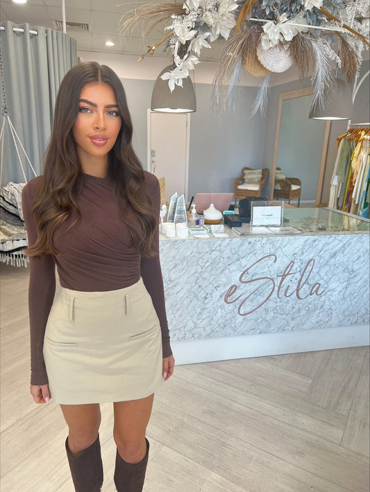 AMRITA BODYSUIT - CHOCOLATE