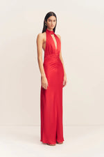 SHONA JOY - TATUM HALTER NECK MAXI DRESS