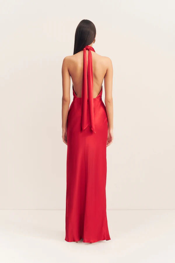 SHONA JOY - TATUM HALTER NECK MAXI DRESS