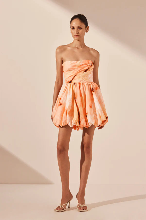 SHONA JOY - LARISSA DRAPED BUBBLE MINI DRESS