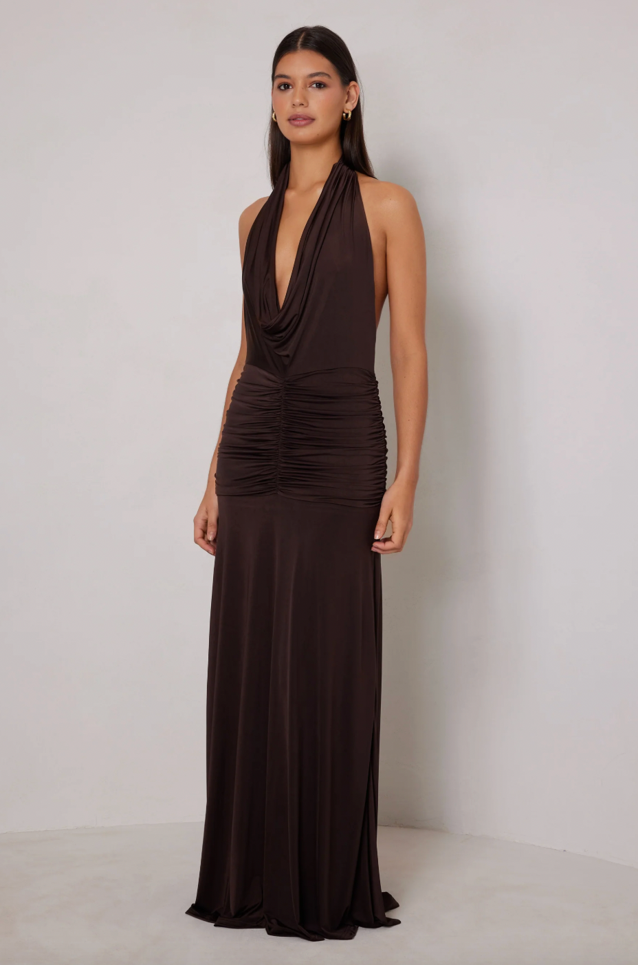 AMORA DRESS IN ESPRESSO FROM ESTILA BOUTIQUE AUSTRALIA 