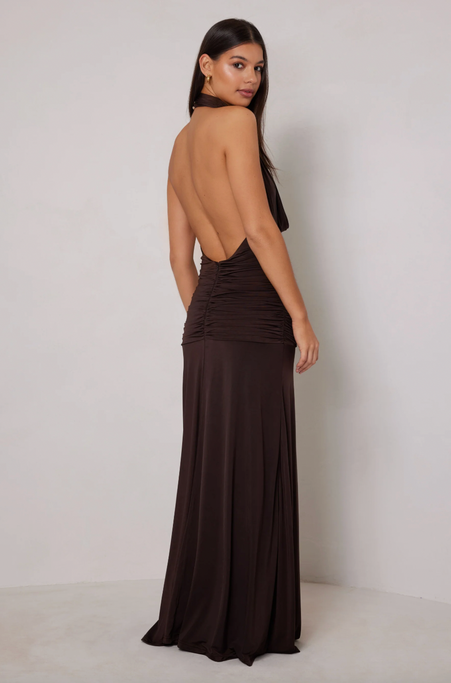 AMORA DRESS  IN ESPRESSO FROM ESTILA BOUTIQUE AUSTRALIA 