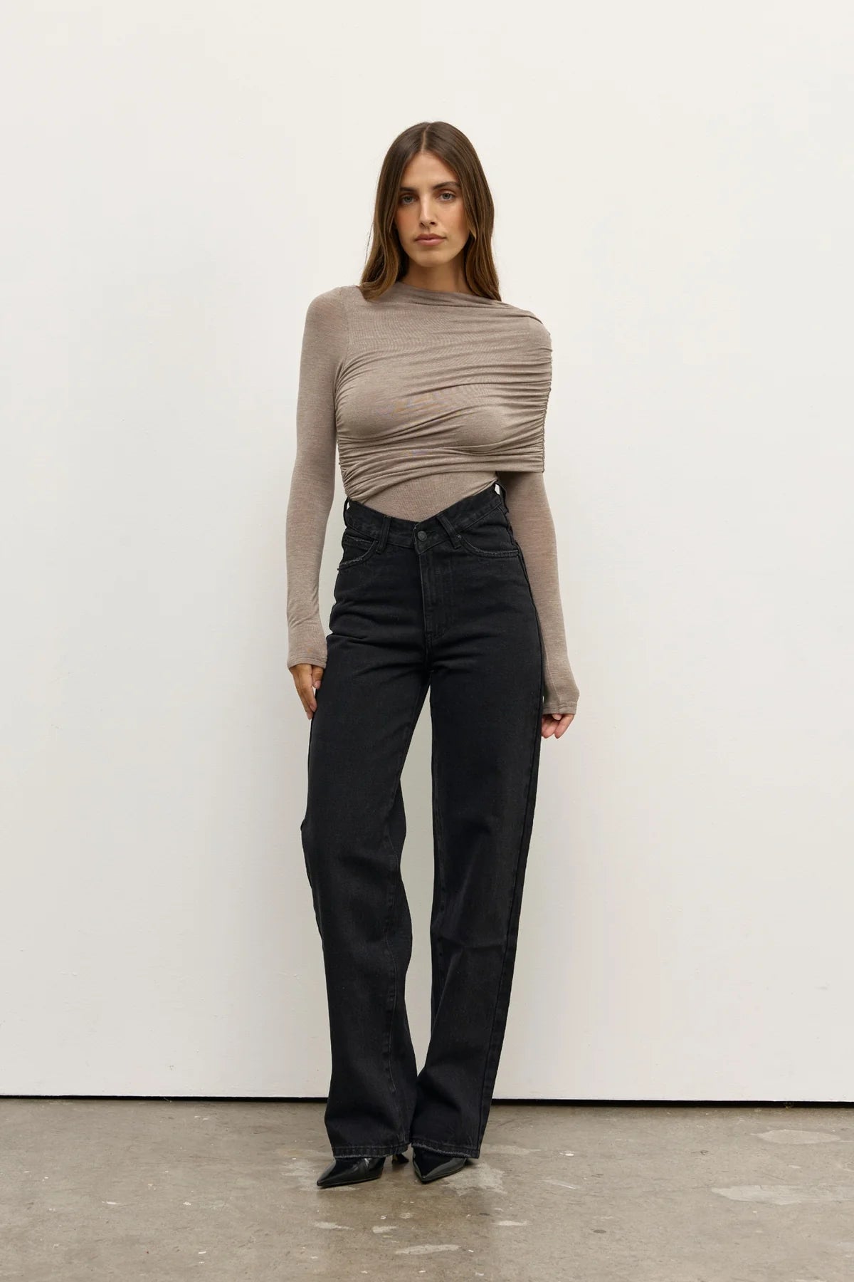 ARIYA BODYSUIT - GREY MARBLE