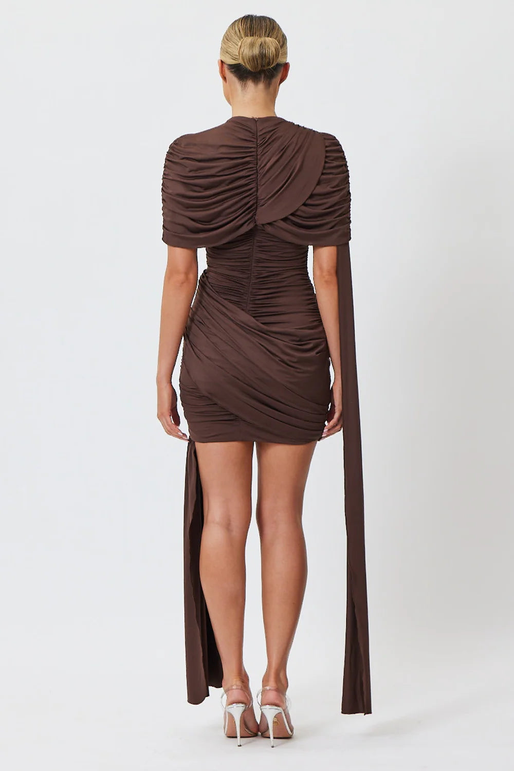 BIANCA AND BRIDGETTE - KELSEY MINI DRESS - BROWN
