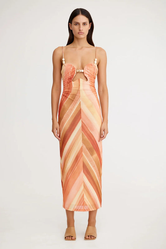 SIGNIFICANT OTHER - MATTIE MIDI DRESS - SHERBET STRIPE