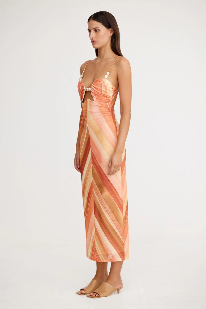 SIGNIFICANT OTHER - MATTIE MIDI DRESS - SHERBET STRIPE