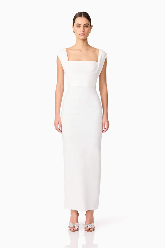 ELLIAT - FIONA FITTED MAXI DRESS - WHITE
