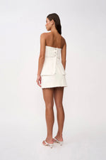 BY JOHNNY - EMBER DENIM MINI SKIRT- IVORY DENIM