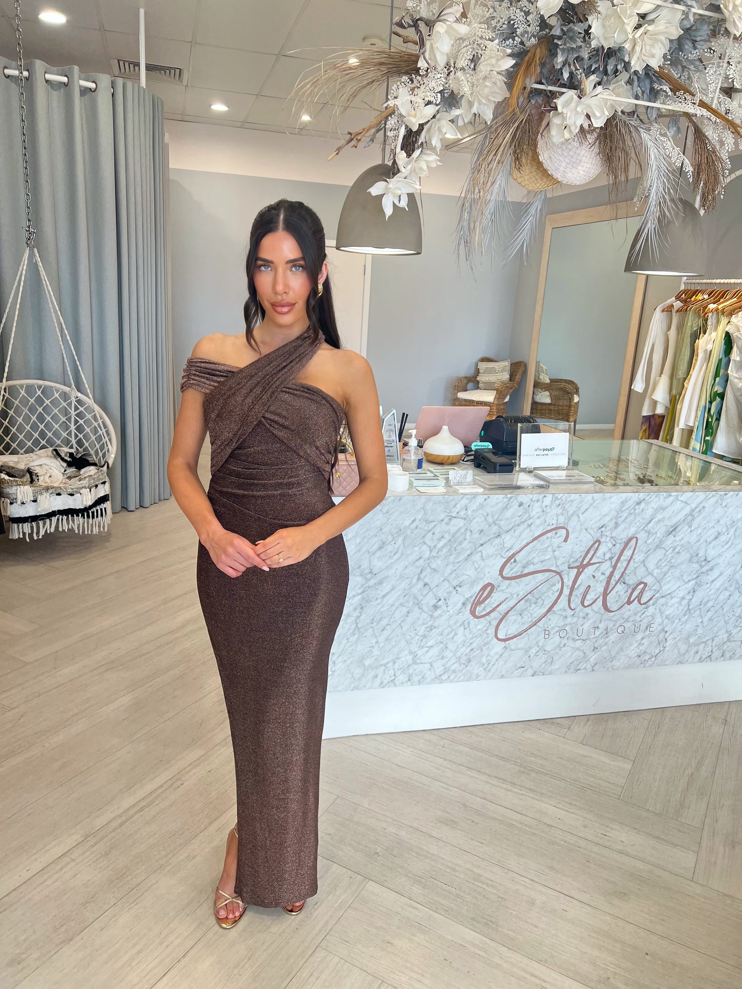 ELLE ZEITOUNE - TARA DRESS - CHOCOLATE