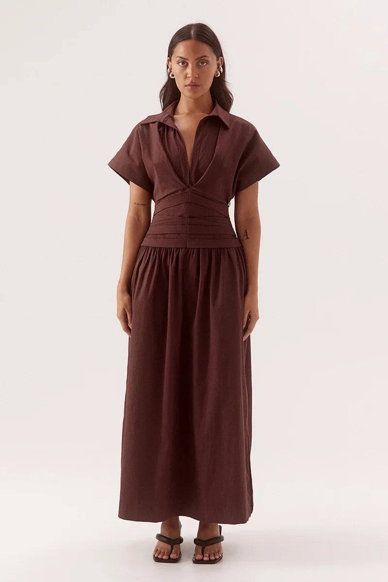 LYRA DRESS - CHOCOLATE
