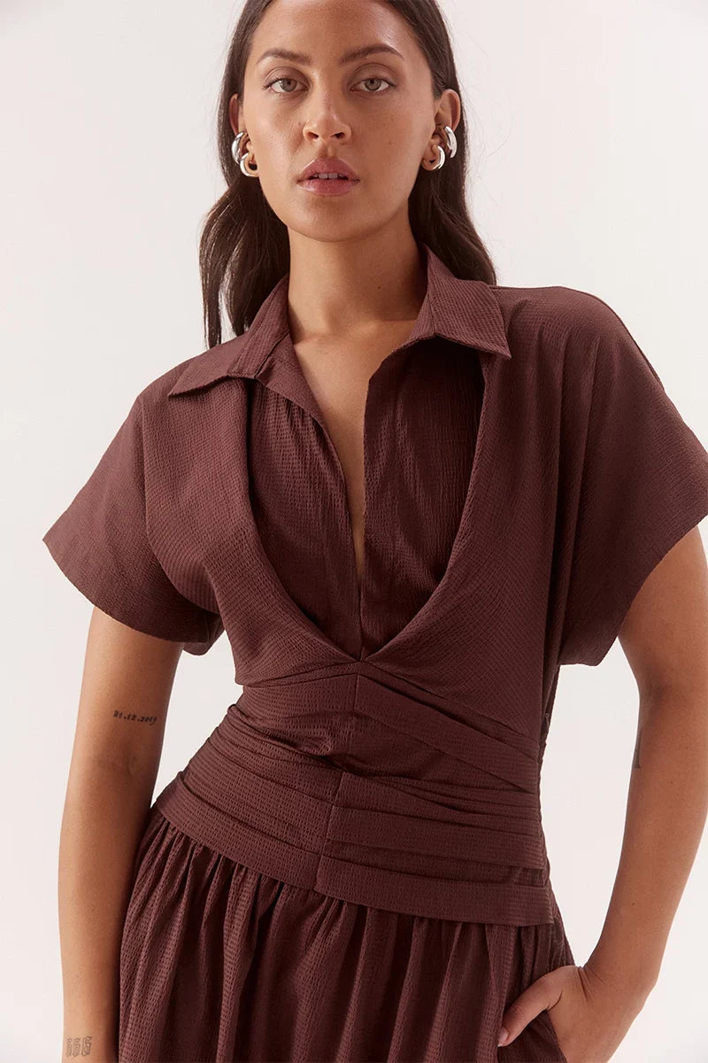 LYRA DRESS - CHOCOLATE