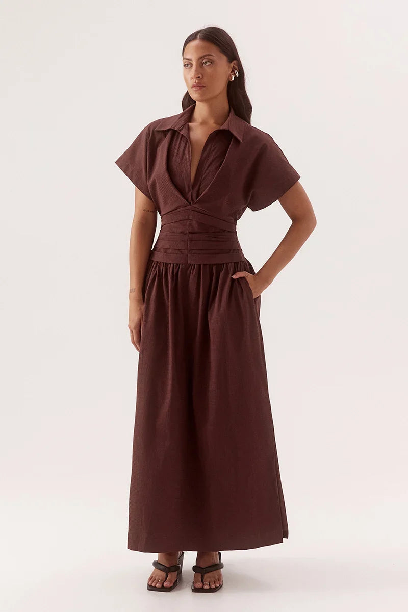 LYRA DRESS - CHOCOLATE