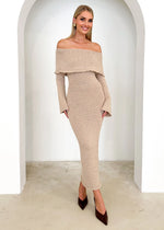 JAMIE KNIT DRESS - NUDE