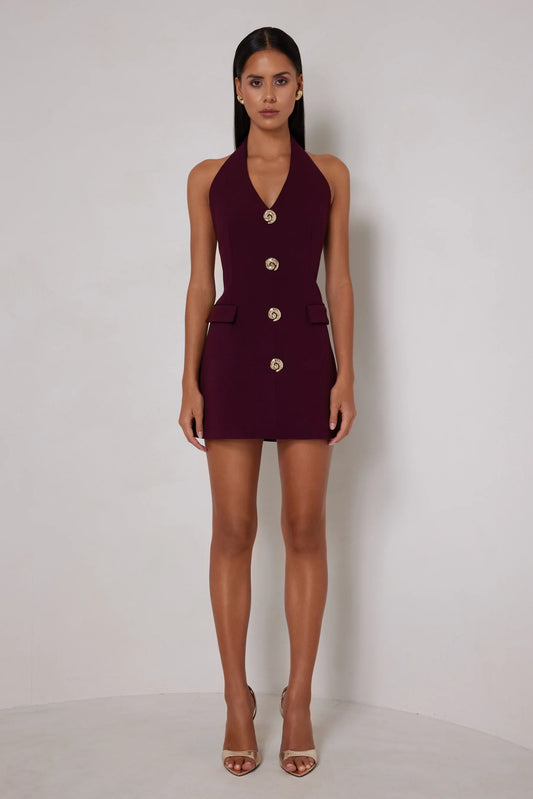 ELLE ZEITOUNE  - JILLIAN DRESS - PLUM