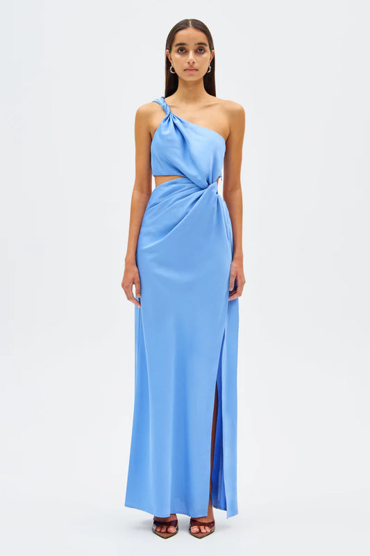 MISHA - KRISTEN SATIN GOWN - BLUE